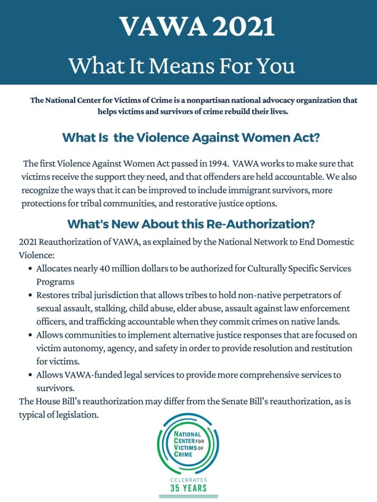 thumbnail of VAWA Re-authorization Guide FAQ